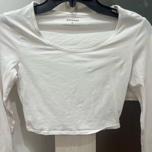 Express Women's White Crop Top